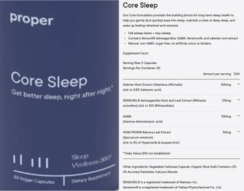 Proper Core Sleep - supplement