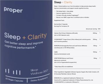 Proper Sleep + Clarity - supplement