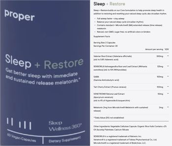 Proper Sleep + Restore - supplement