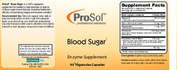 ProSol Blood Sugar - enzyme supplement