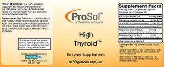 ProSol High Thyroid - enzyme supplement