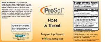 ProSol Nose & Throat - enzyme supplement