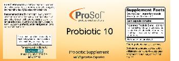 ProSol Probiotic 10 - probiotic supplement