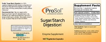 ProSol Sugar/Starch Digestion - enzyme supplement