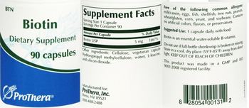 ProThera Biotin - supplement
