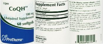 ProThera CoQH 100 mg - ubiquinol supplement