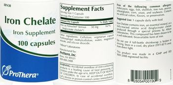 ProThera Iron Chelate - iron supplement