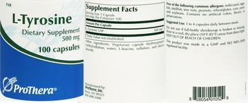 ProThera L-Tyrosine 500 mg - supplement