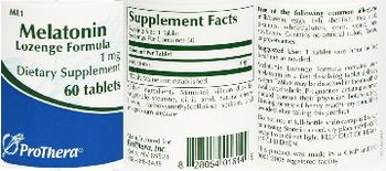 ProThera Melatonin Lozenge Formula 1 mg - supplement