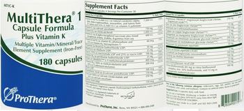 ProThera MultiThera1 Capsule Formula - multiple vitaminmineraltrace element supplement
