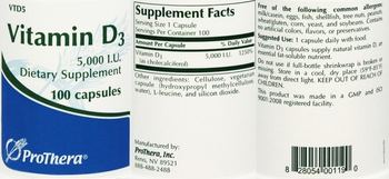 ProThera Vitamin D3 5,000 IU - supplement