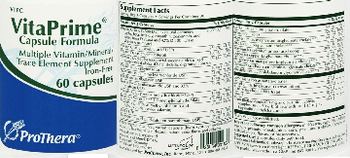ProThera VitaPrime Capsule Formula - multiple vitaminmineraltrace element supplement