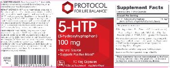 Protocol For Life Balance 5-HTP 100 mg - supplement