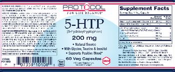 Protocol For Life Balance 5-HTP (5-Hydroxytryptophan) 200 mg - supplement