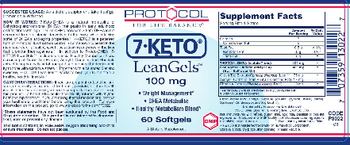 Protocol For Life Balance 7-KETO LeanGels 100 mg - supplement