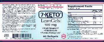 Protocol For Life Balance 7-KETO LeanGels 100 mg - supplement