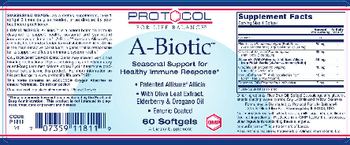 Protocol For Life Balance A-Biotic - supplement