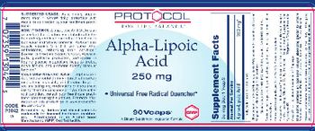 Protocol For Life Balance Alpha-Lipoic Acid 250 mg - supplement