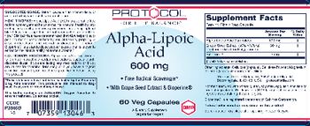 Protocol For Life Balance Alpha-Lipoic Acid 600 mg - supplement