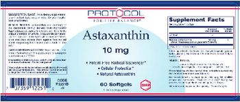 Protocol For Life Balance Astaxanthin 10 mg - supplement