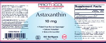 Protocol For Life Balance Astaxanthin 10 mg - supplement