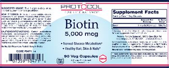 Protocol For Life Balance Biotin 5,000 mcg - supplement