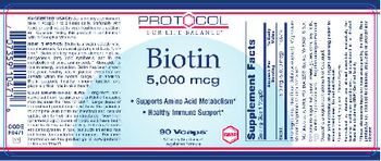 Protocol For Life Balance Biotin 5,000 mcg - supplement