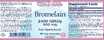 Protocol For Life Balance Bromelain 2400 GDU/g 500 mg - supplement