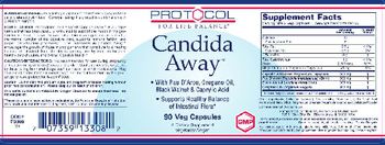 Protocol For Life Balance Candida Away - supplement