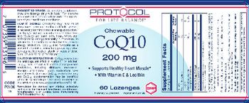 Protocol For Life Balance Chewable CoQ10 200 mg - supplement