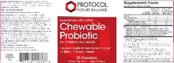 Protocol For Life Balance Chewable Probiotic - supplement