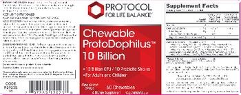 Protocol For Life Balance Chewable ProtoDophilus 10 Billion - supplement