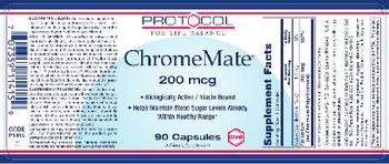 Protocol For Life Balance ChromeMate 200 mcg - supplement