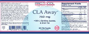 Protocol For Life Balance CLA Away 750 mg - supplement