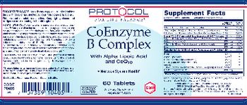 Protocol For Life Balance CoEnzyme B Complex With Alpha-Lipoic Acid And CoQ10 - supplement