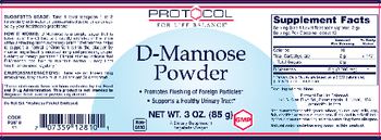 Protocol For Life Balance D-Mannose Powder - supplement