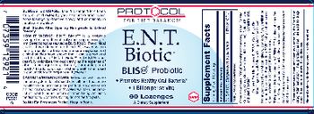 Protocol For Life Balance E.N.T. Biotic - supplement