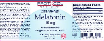 Protocol For Life Balance Extra Strength Melatonin 10 mg - supplement