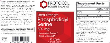 Protocol For Life Balance Extra Strength Phosphatidyl Serine 300 mg - supplement