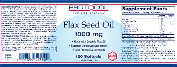 Protocol For Life Balance Flax Seed Oil 1000 mg - supplement