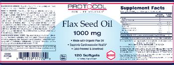 Protocol For Life Balance Flax Seed Oil 1000 mg - supplement