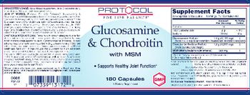 Protocol For Life Balance Glucosamine & Chondroitin With MSM - supplement