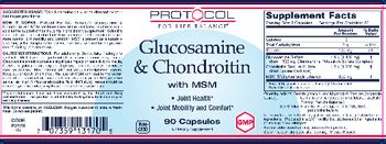 Protocol For Life Balance Glucosamine & Chondroitin with MSM - supplement