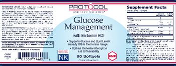 Protocol For Life Balance Glucose Management with Berberine HCl - supplement