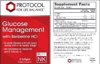 Protocol For Life Balance Glucose Management With Berberine HCl - supplement