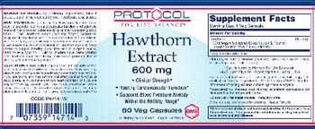 Protocol For Life Balance Hawthorn Extract 600 mg - supplement