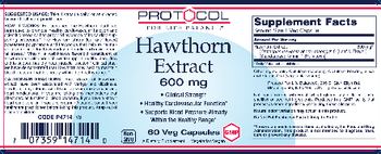 Protocol For Life Balance Hawthorn Extract 600 mg - supplement