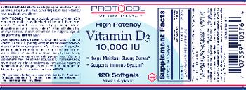 Protocol For Life Balance High Potency Vitamin D3 10,000 IU - supplement