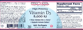 Protocol For Life Balance High Potency Vitamin D3 5,000 IU - supplement
