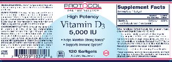 Protocol For Life Balance High Potency Vitamin D3 5,000 IU - supplement
